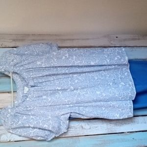 *BUNDLE* Susan Graver Blue Slacks and Croft & Barrow Paisley Top Sz 3X
